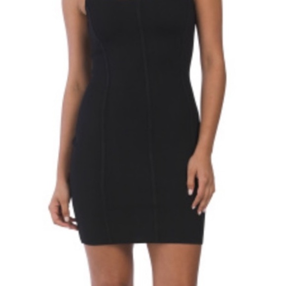 Black Sleeveless Bodycon Dress House of Harlow 1960 Luxe Essentials Size Large - Picture 2 of 10